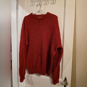 Vintage Wool Blend L.L. Bean Men's Crewneck Sweater Red XL TALL
